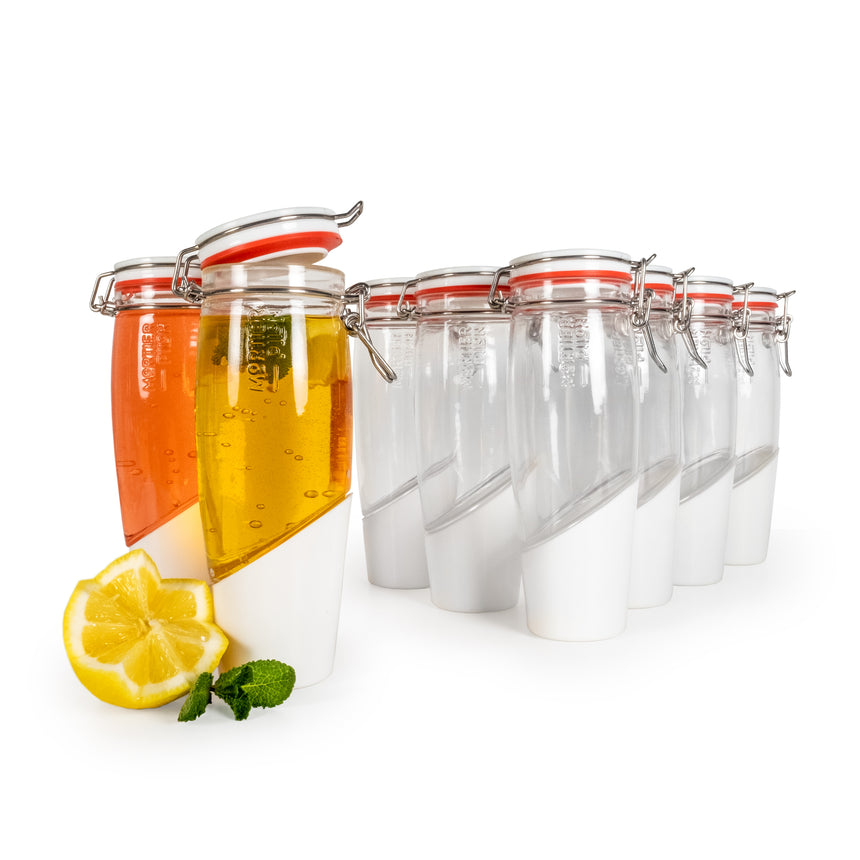 Set of  8 Glass Flip Top Brewing Bottles for Kombucha