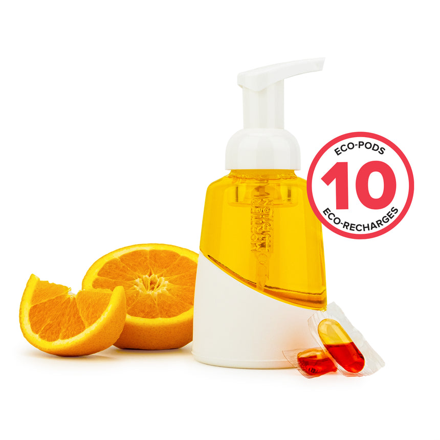 Eco-Friendly Refillable Hand Soap + 10 Eco Soap Pods (3.25L)